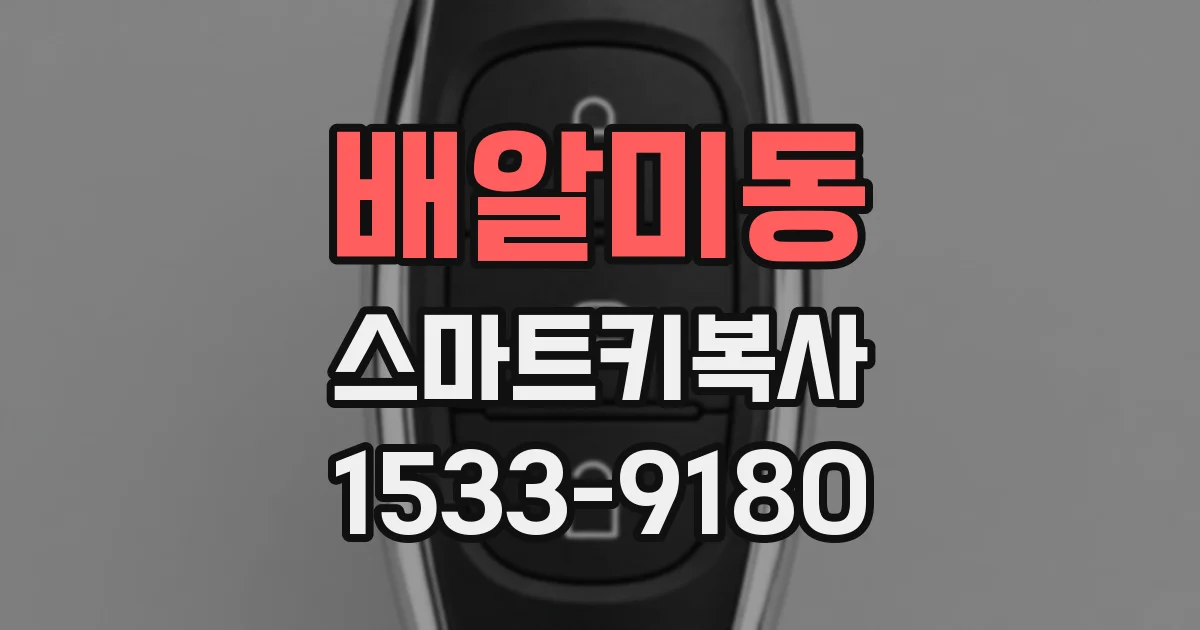 배알미동 스마트키복사