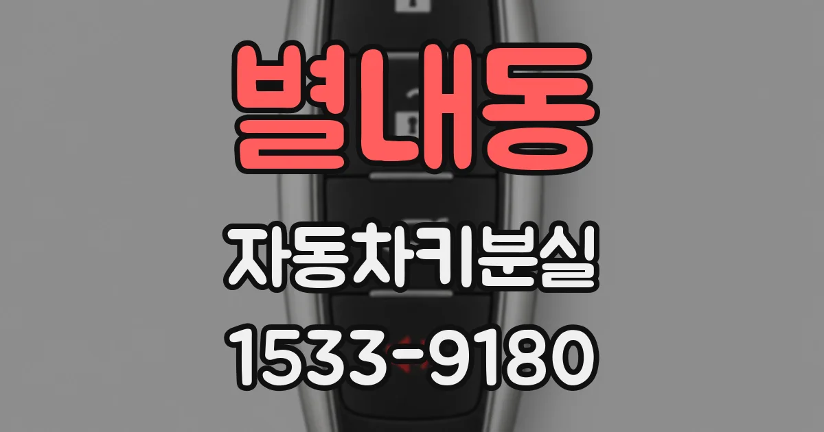 별내동 자동차키분실