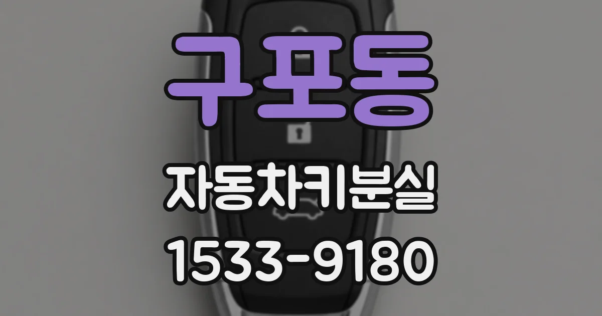 구포동 자동차키분실