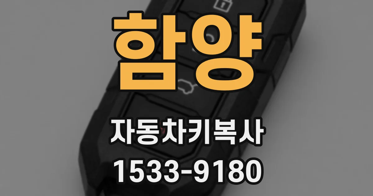 함양 자동차키복사