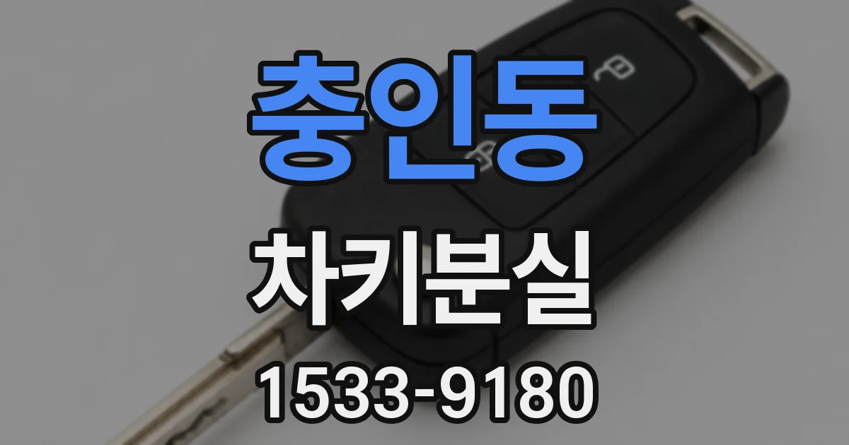 충인동 차키분실