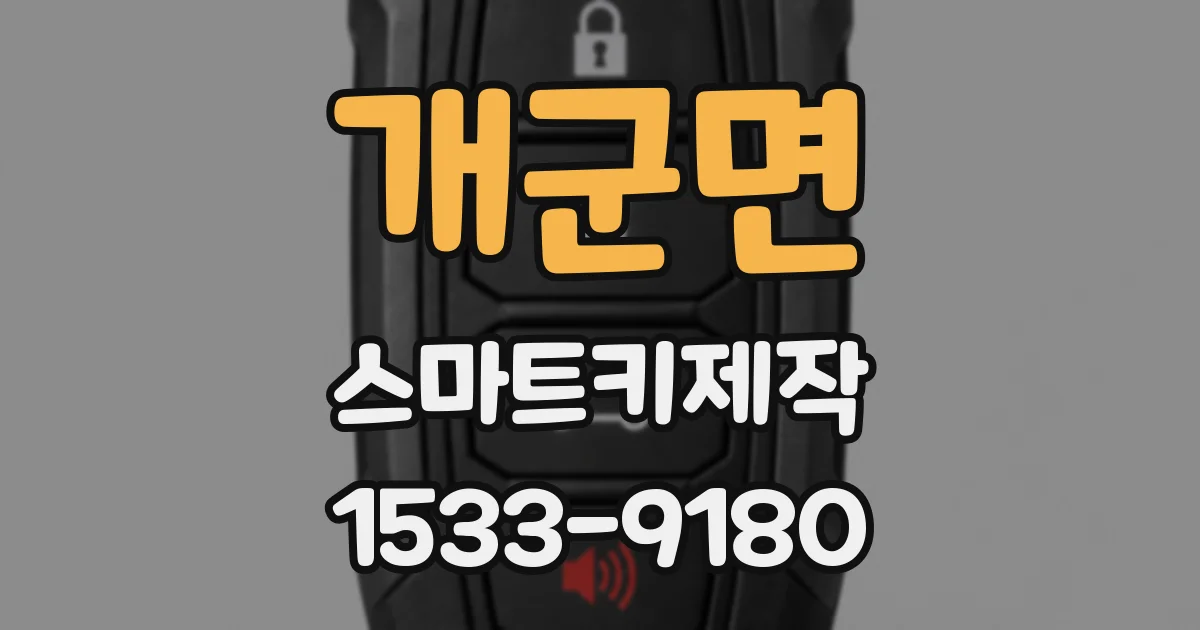 개군면 스마트키제작