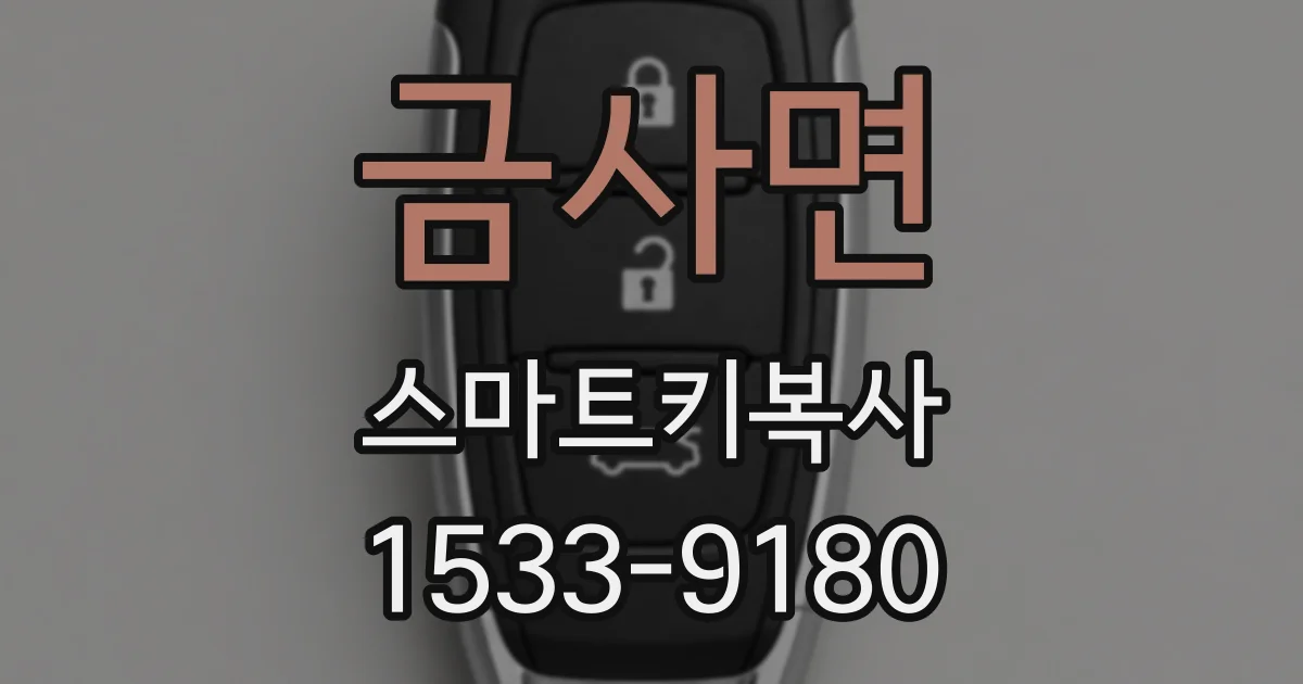 금사면 스마트키복사