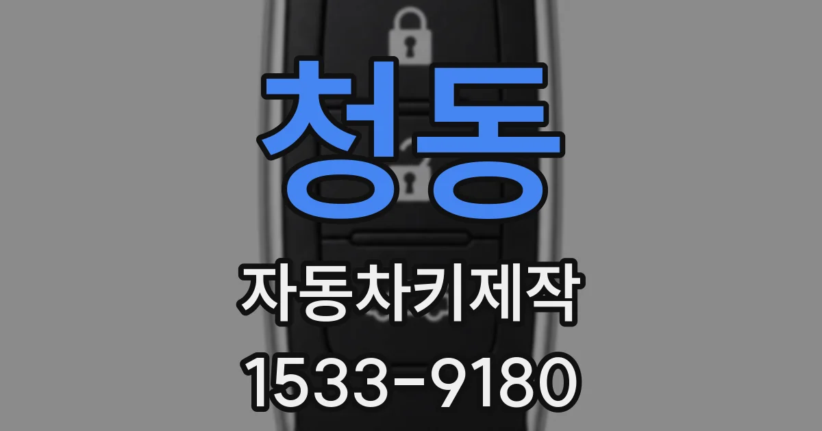 청동 자동차키제작