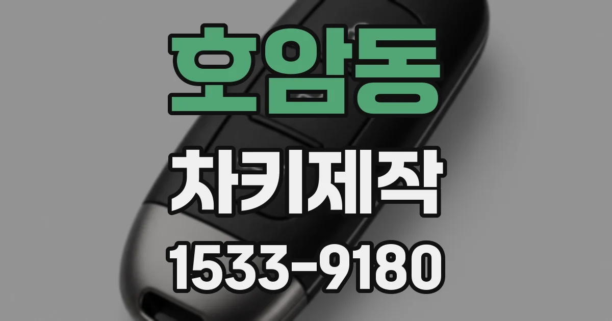 호암동 차키제작