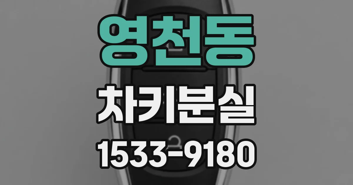영천동 차키분실