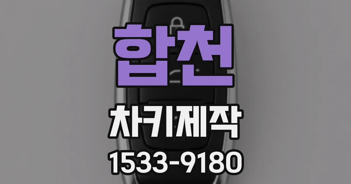 합천 차키제작