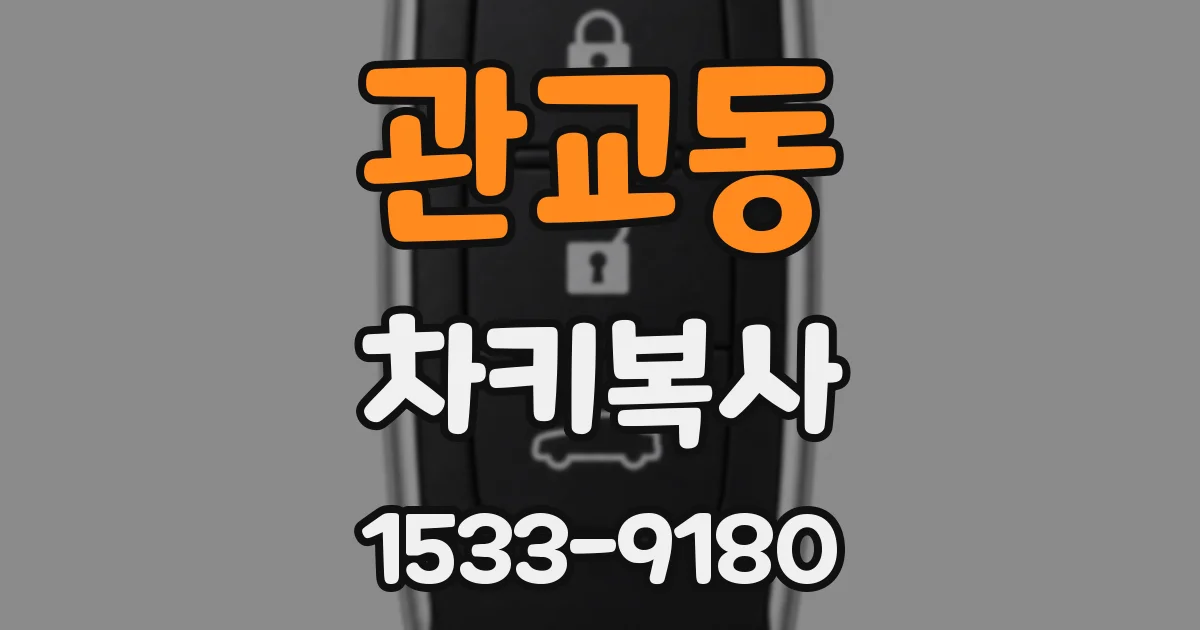 관교동 차키복사