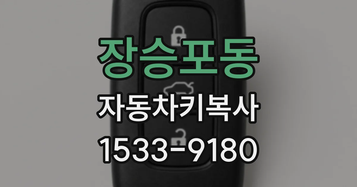 장승포동 자동차키복사