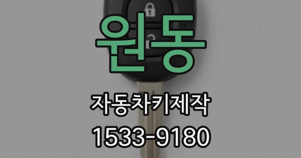 원동 자동차키제작