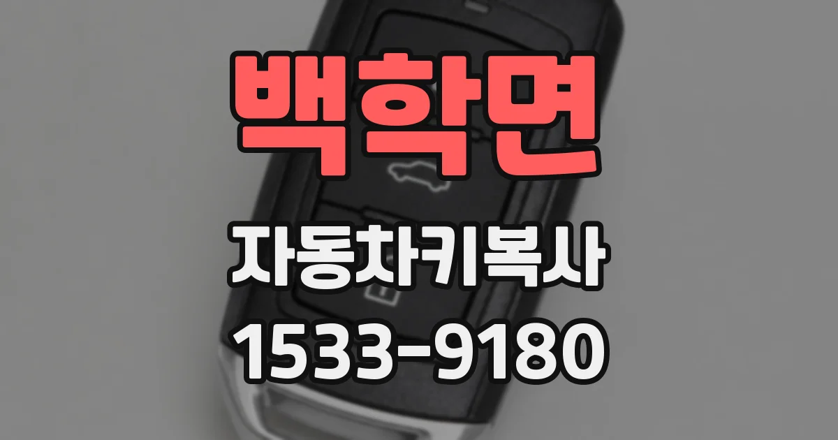 백학면 자동차키복사