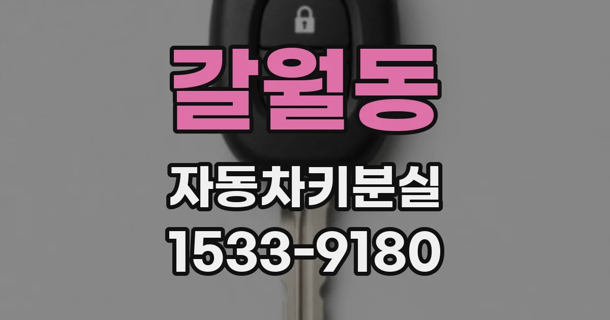 갈월동 자동차키분실
