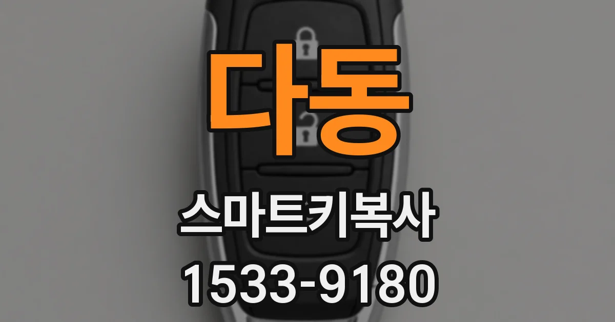 다동 스마트키복사