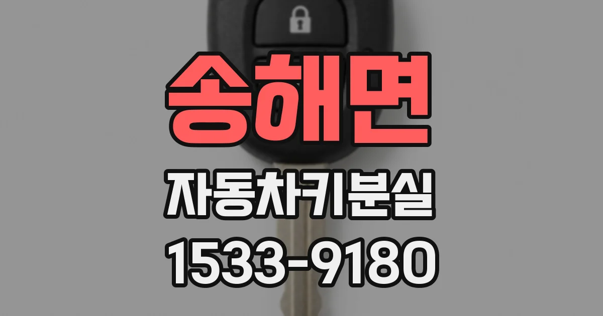 송해면 자동차키분실