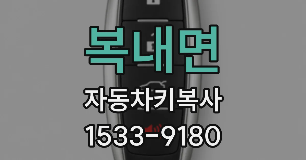 복내면 자동차키복사