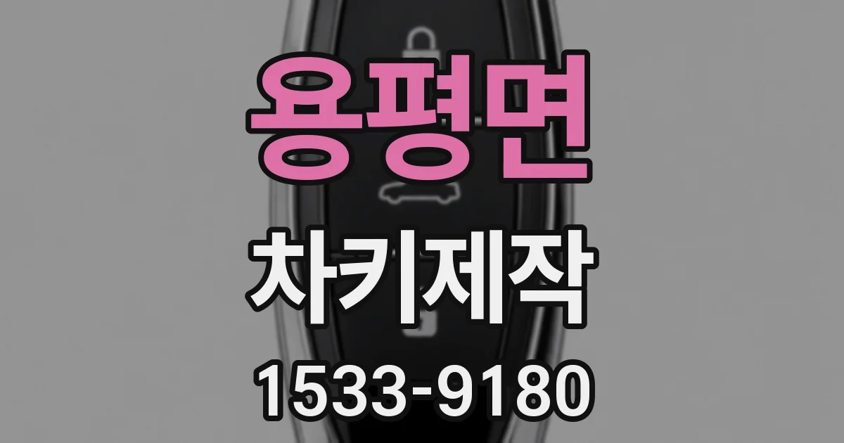 용평면 차키제작