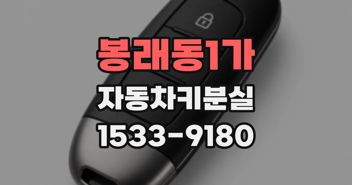 봉래동1가 자동차키분실