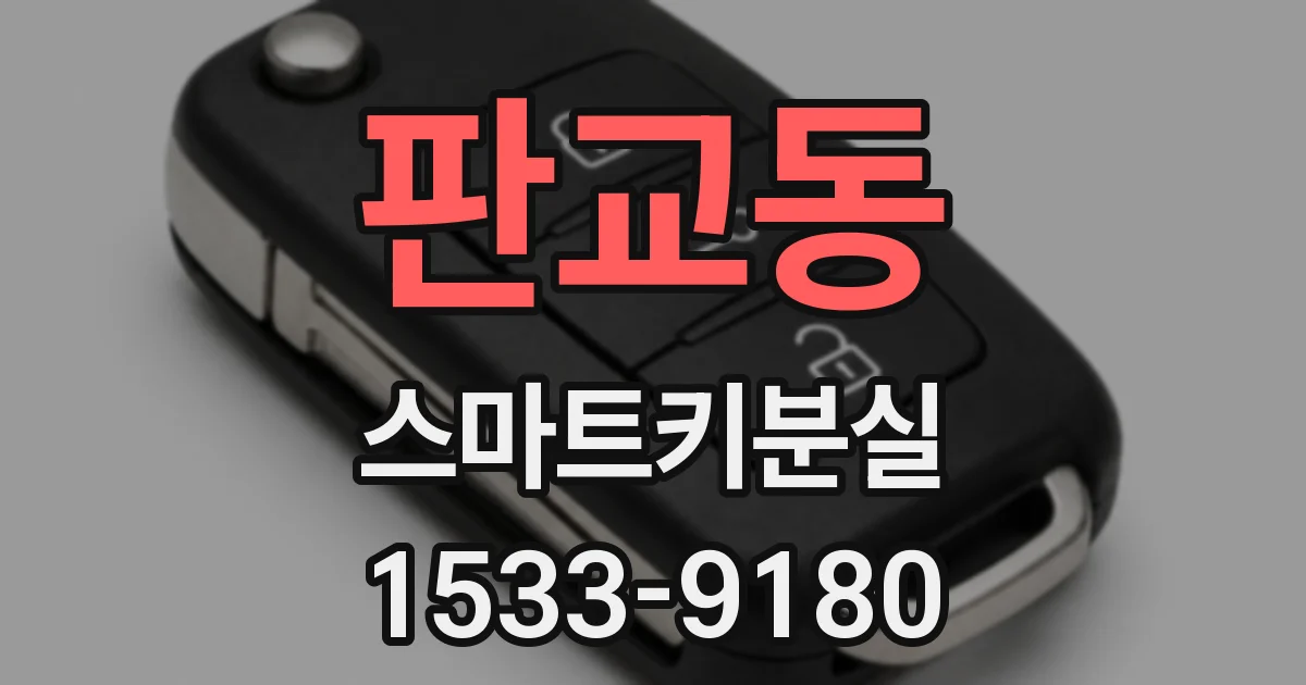 판교동 스마트키분실