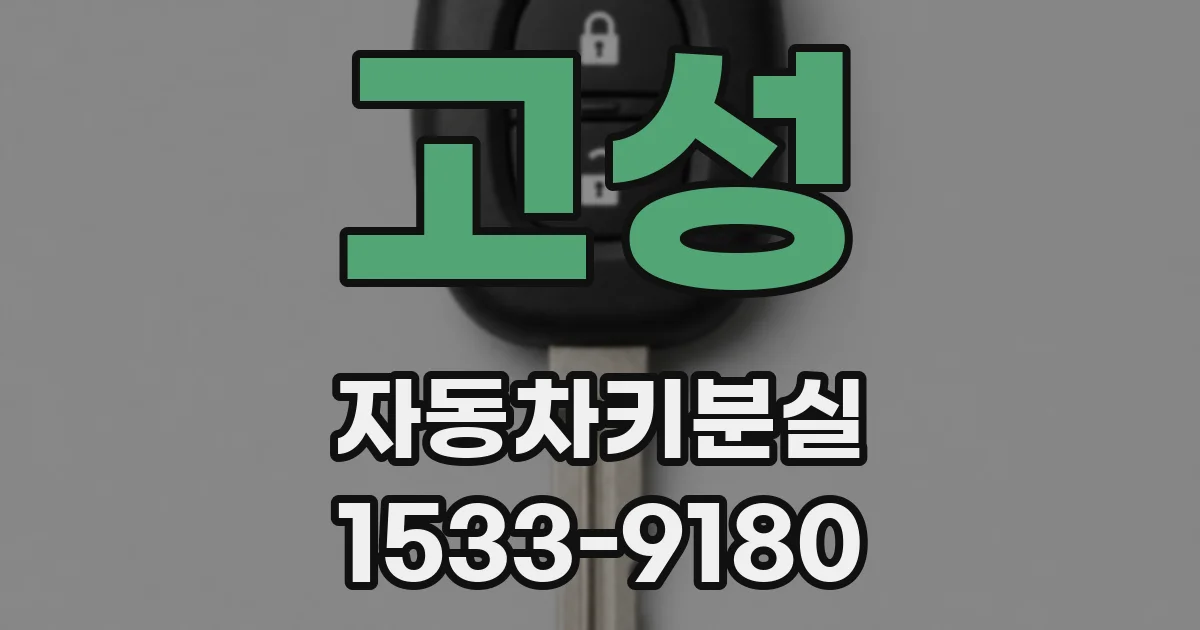 고성 자동차키분실