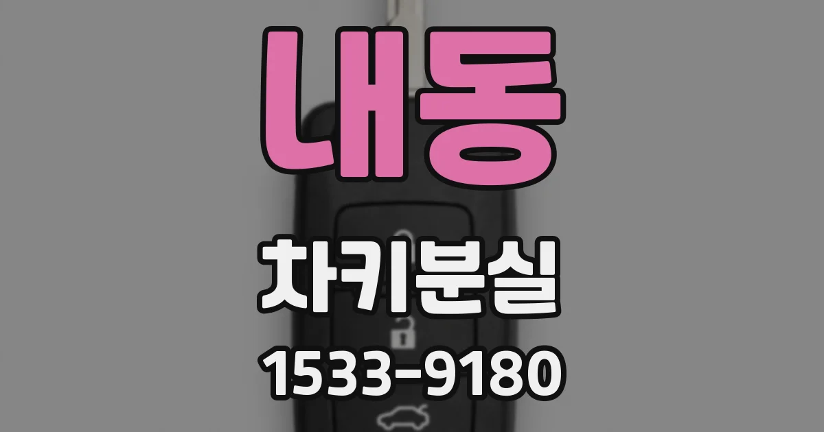 내동 차키분실