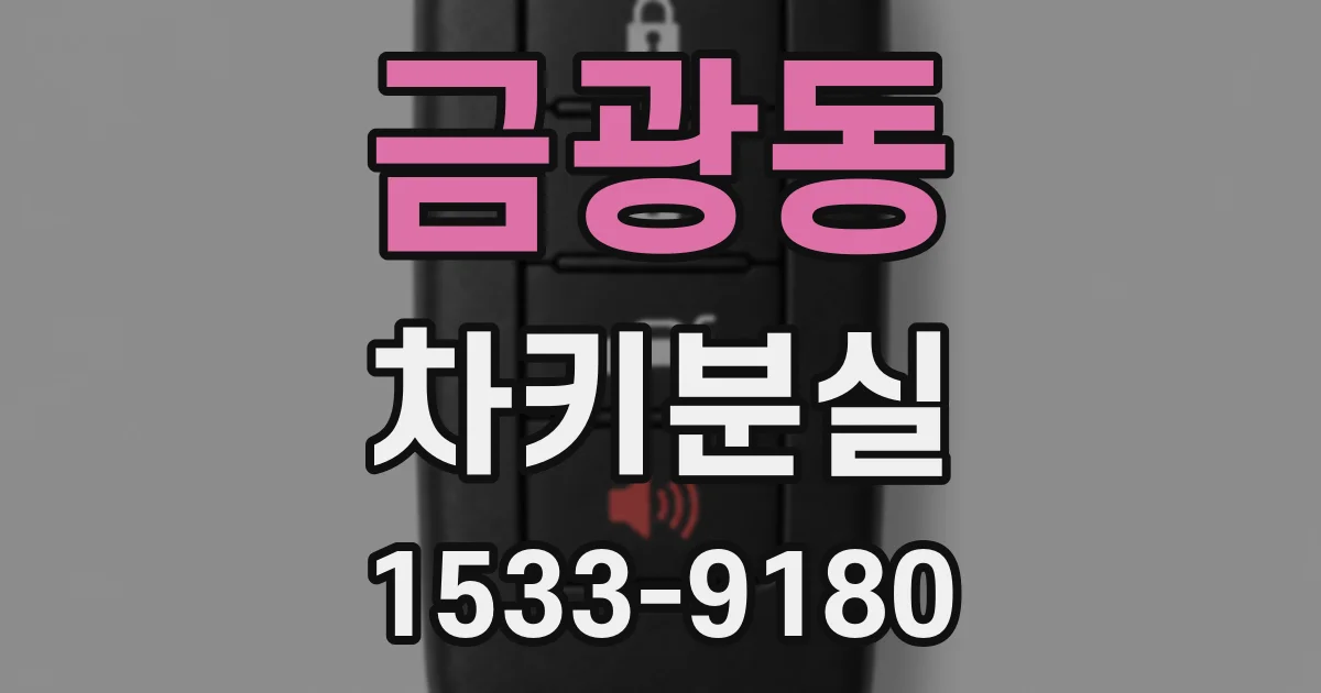 금광동 차키분실