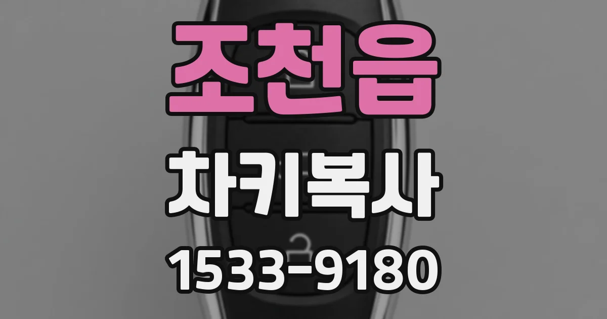 조천읍 차키복사