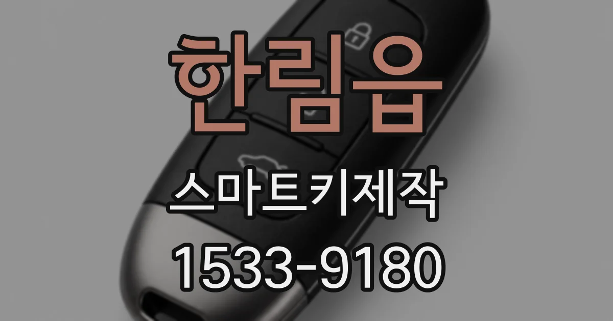 한림읍 스마트키제작