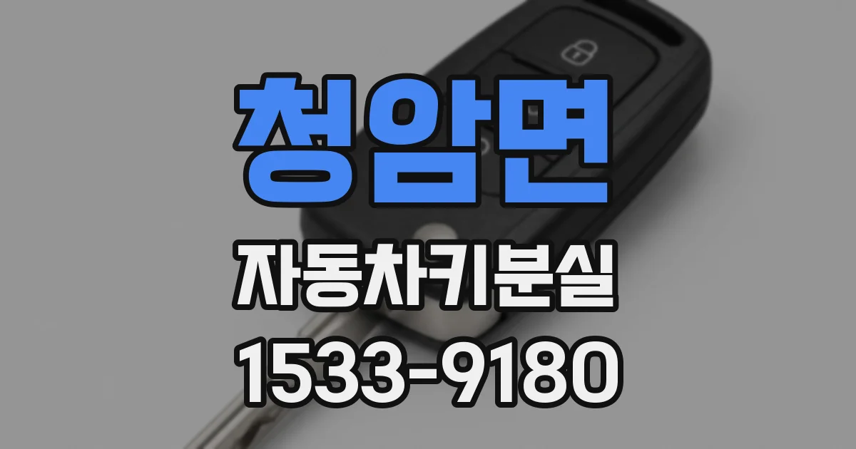 청암면 자동차키분실