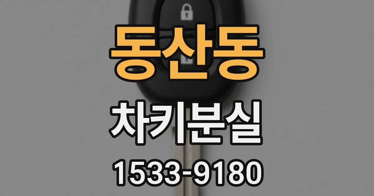 동산동 차키분실