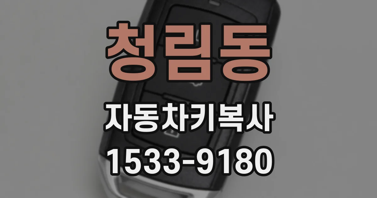 청림동 자동차키복사
