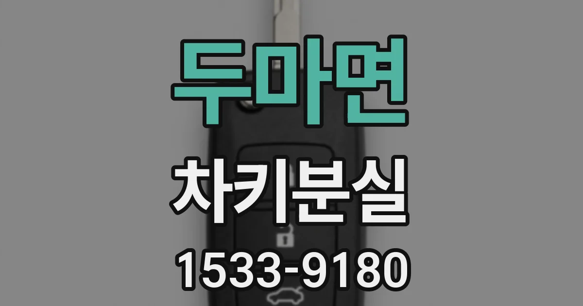 두마면 차키분실