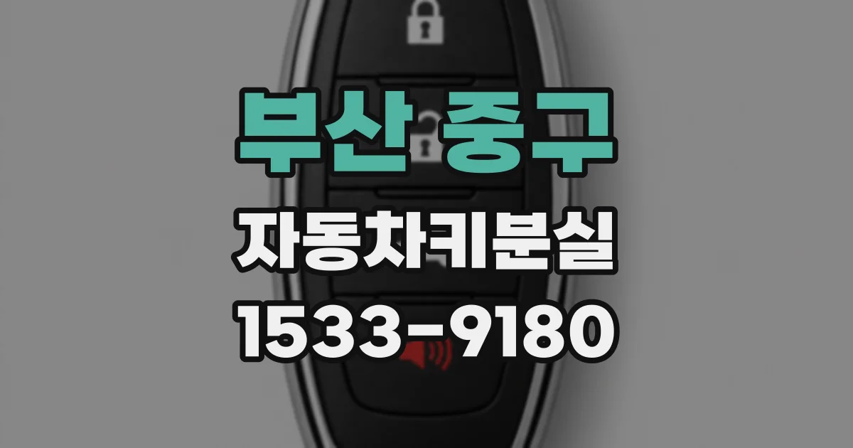 부산 중구 자동차키분실