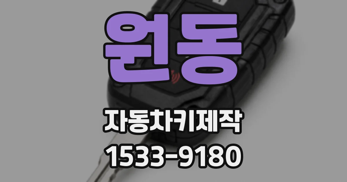 원동 자동차키제작