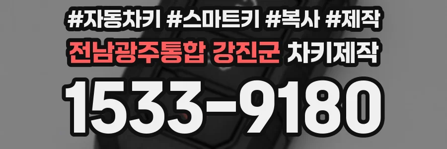 전남광주통합 강진군 차키제작