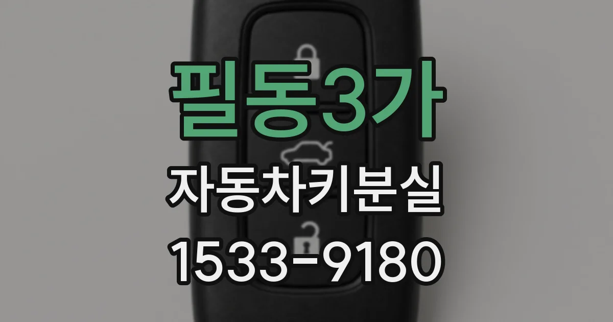 필동3가 자동차키분실