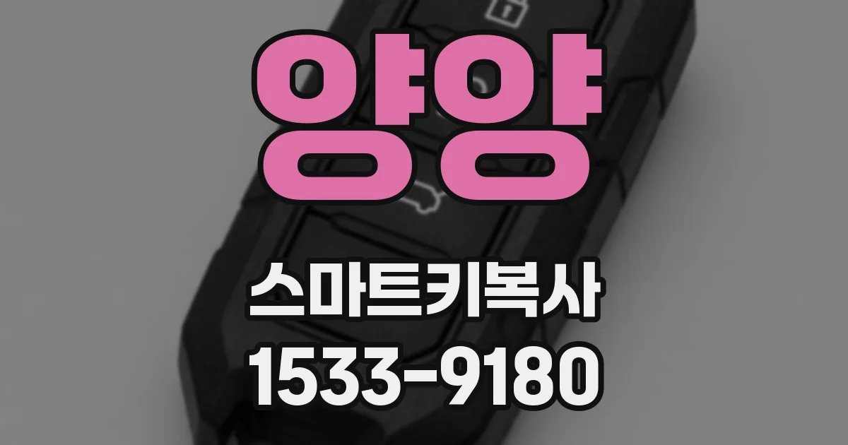 양양 스마트키복사