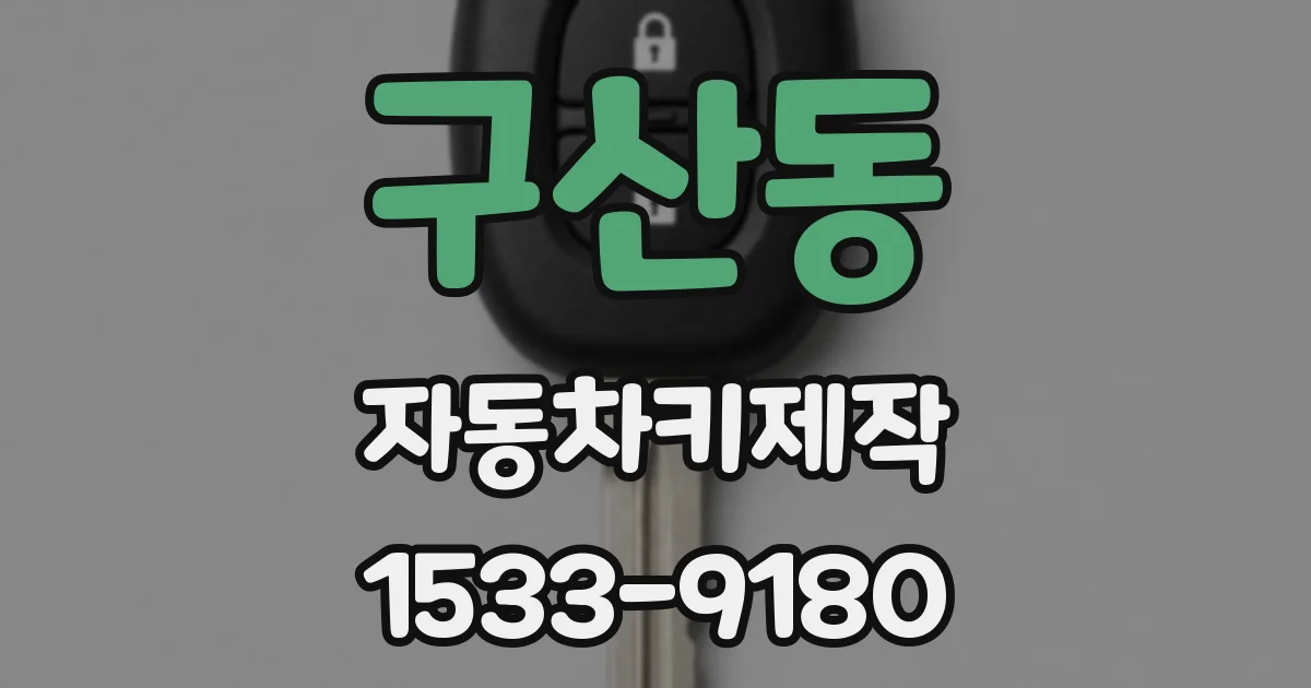 구산동 자동차키제작