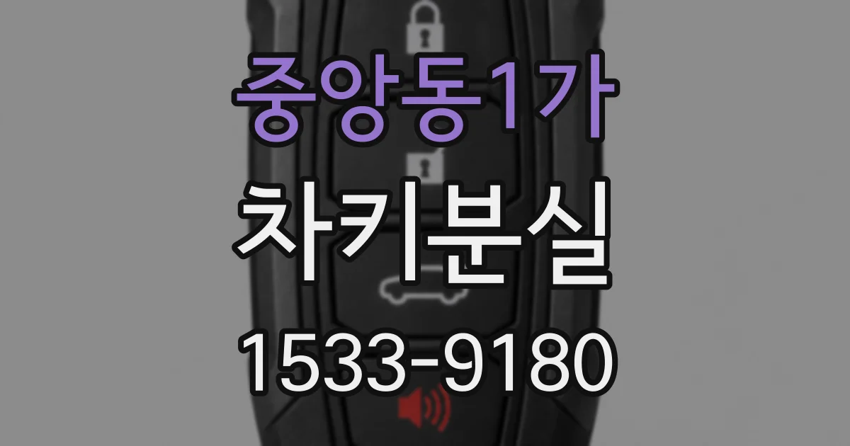 중앙동1가 차키분실