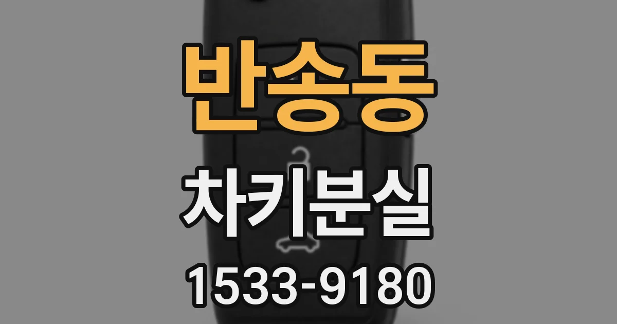 반송동 차키분실