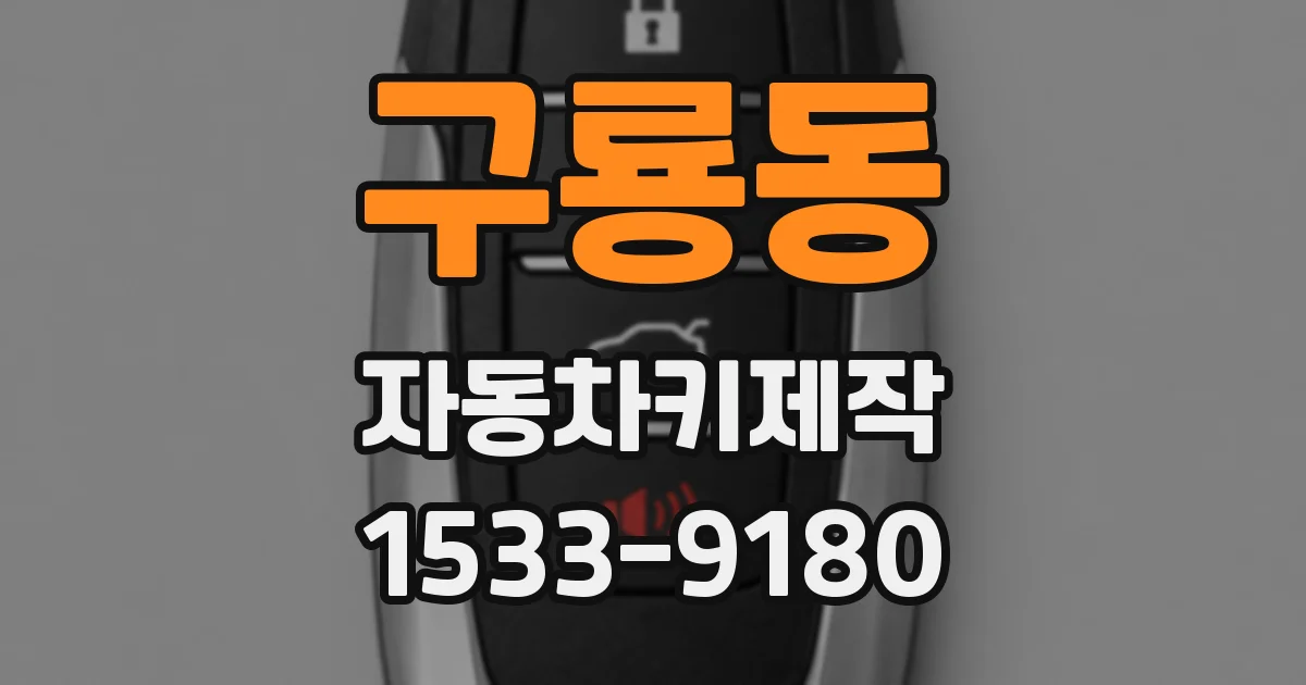 구룡동 자동차키제작