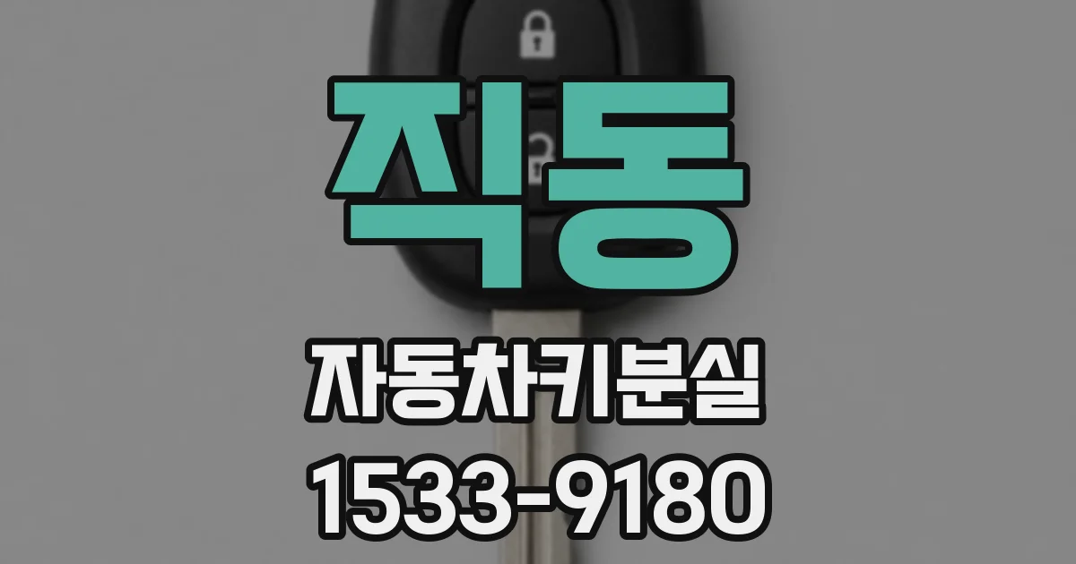 직동 자동차키분실
