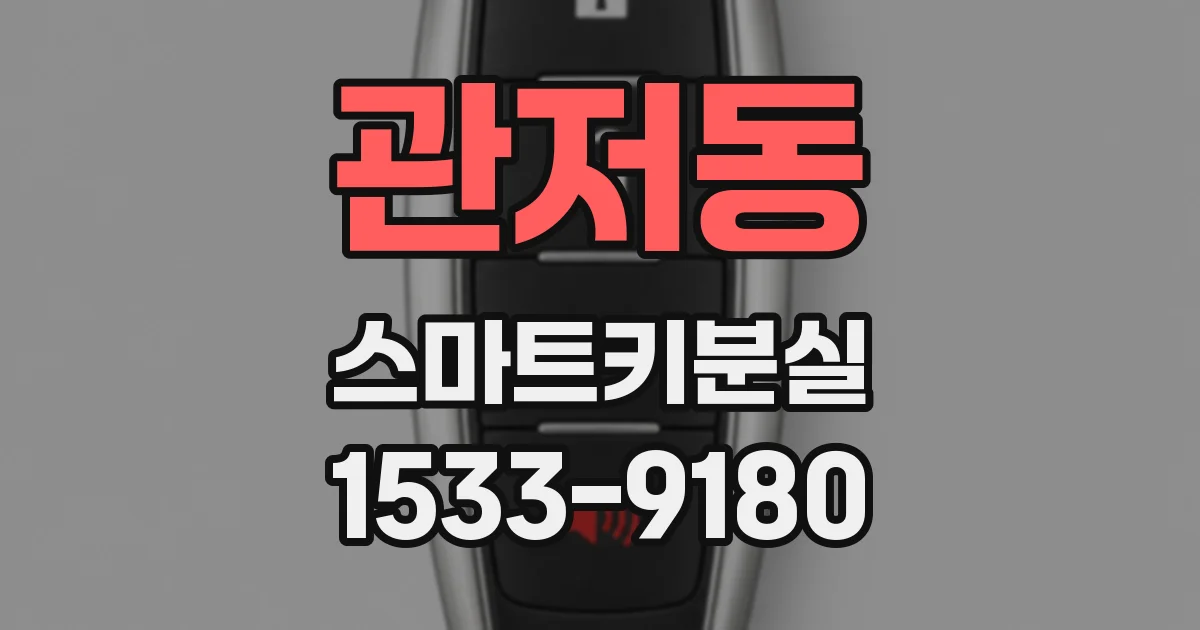 관저동 스마트키분실