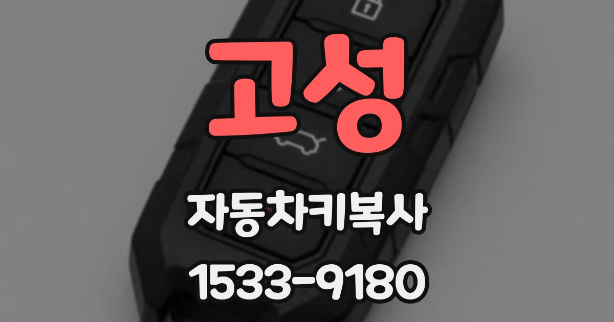 고성 자동차키복사