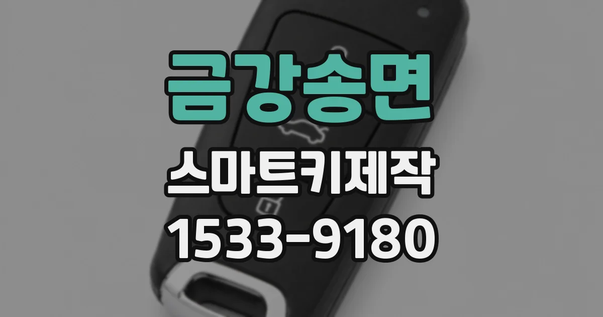 금강송면 스마트키제작