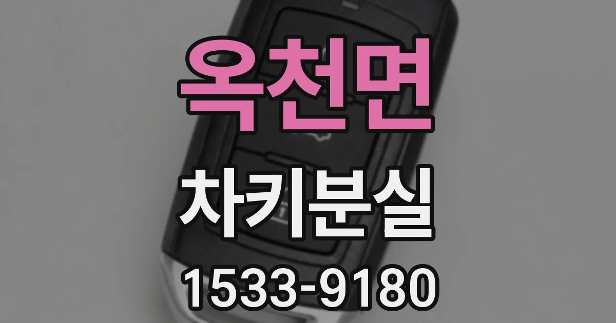 옥천면 차키분실