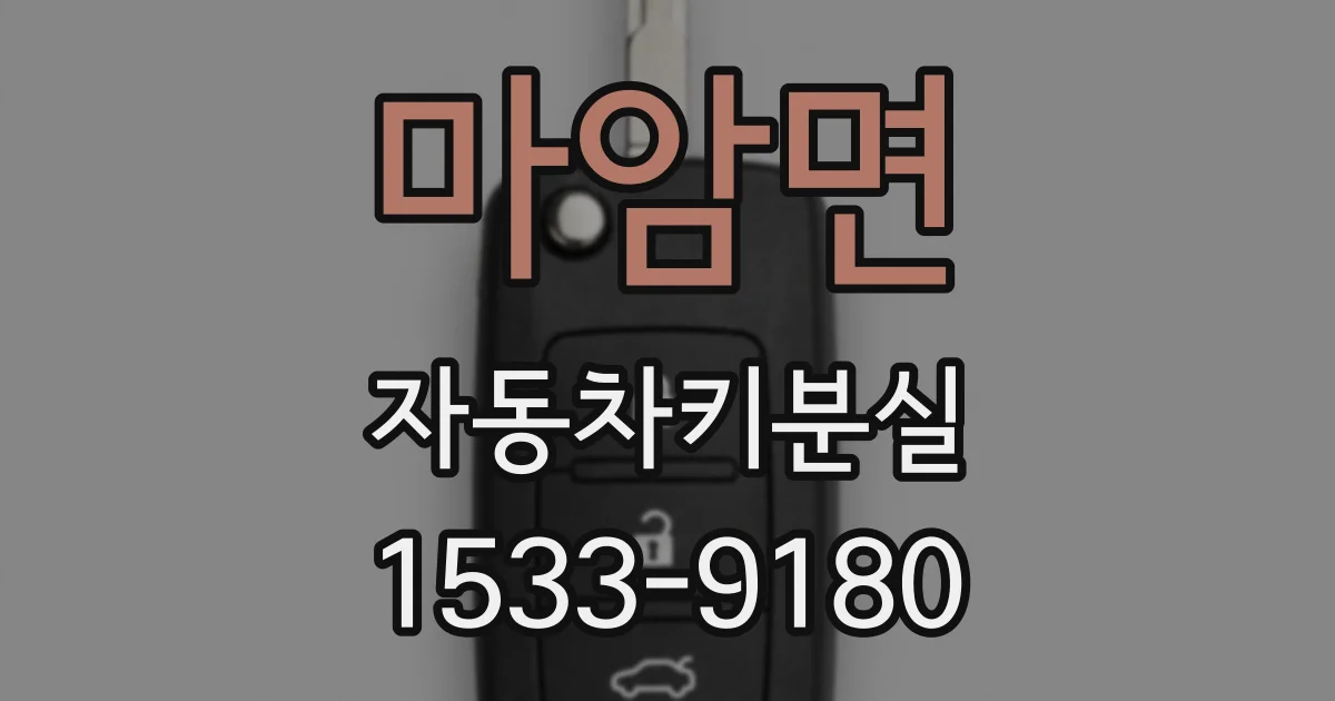 마암면 자동차키분실