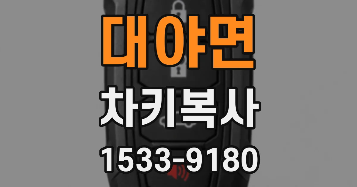 대야면 차키복사