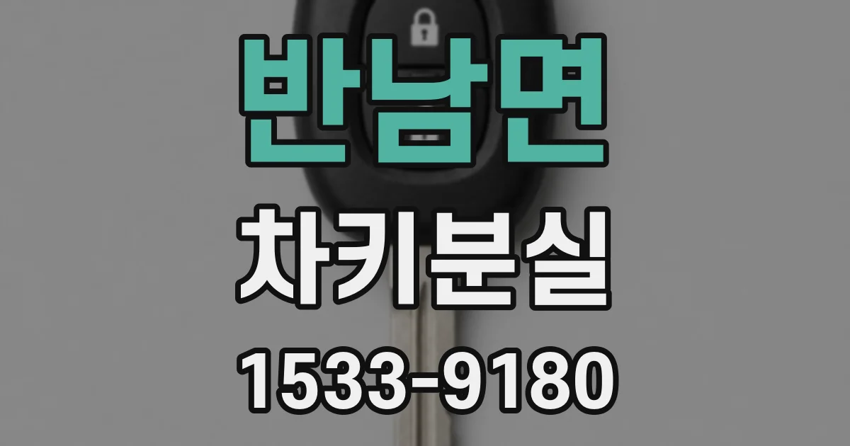 반남면 차키분실