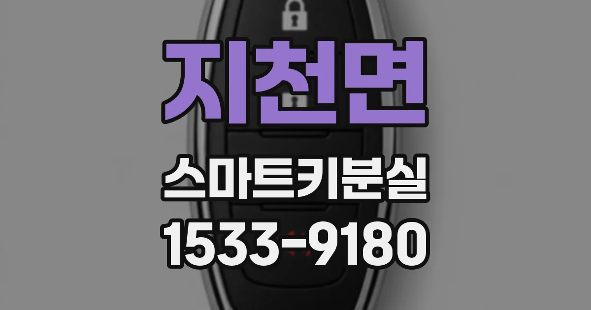 지천면 스마트키분실