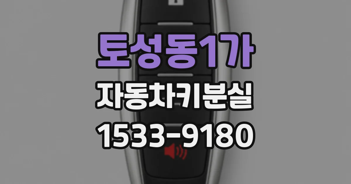 토성동1가 자동차키분실